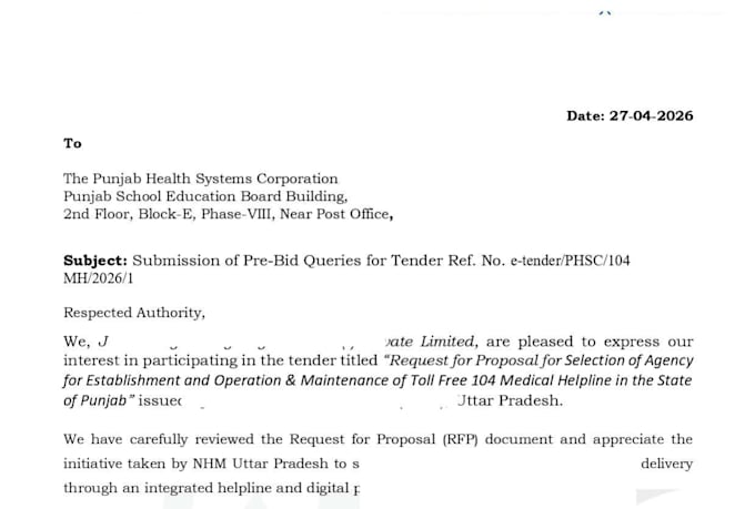 format tender documents and excel sheets